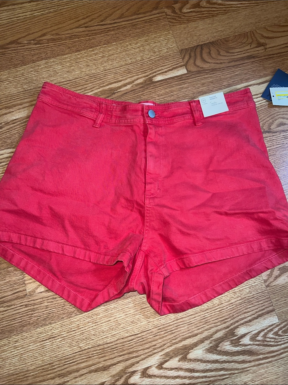 Universal Thread Red High-Rise Denim Shorts